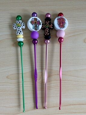Christian Themed Crochet Hooks set of 4